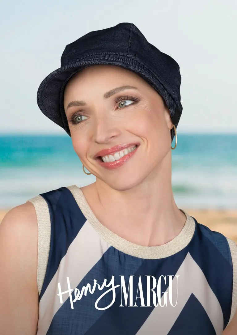 Casquette turban en jean
